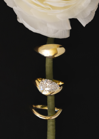 2.0-4.0 CT Pear CVD Diamond Unique Engagement Ring