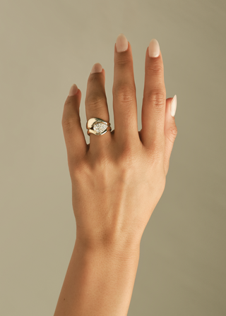 2.0-4.0 CT Pear CVD Diamond Unique Engagement Ring