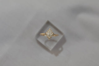 1.0 -3.0 CT Marquise CVD Diamond Cluster Engagement Ring