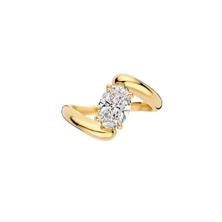 1.50-3.50 CT Oval Lab Grown Diamond Unique Style Engagement Ring