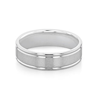 Brushed Finish Classic Men's Wedding Band - violetjewels