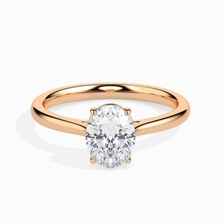 1ct Oval F- VS Diamond Solitaire Engagement Ring