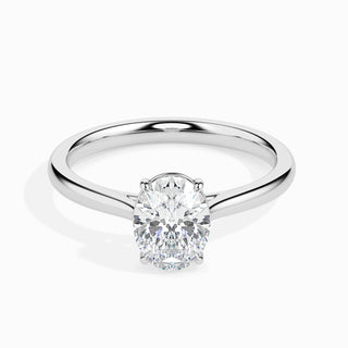 1ct Oval F- VS Diamond Solitaire Engagement Ring