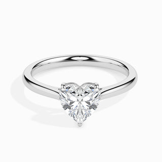 1ct Heart F- VS Diamond Solitaire Engagement Ring