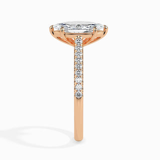1 Marquise F- VS Diamond Pave Engagement Ring