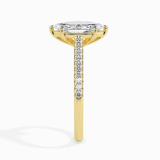 1 Marquise F- VS Diamond Pave Engagement Ring