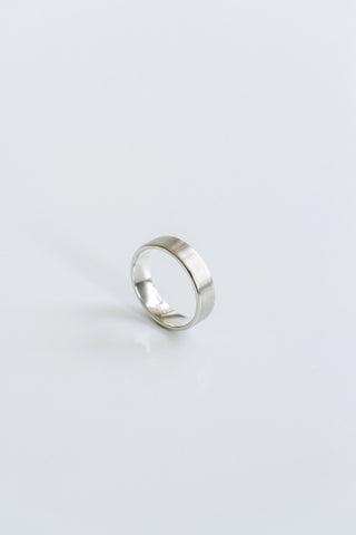 Flat Brushed Wedding Band For Men