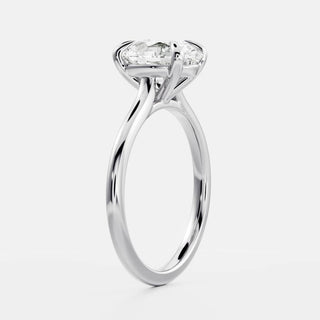 Solitaire Ring with 1.0 CT Oval Moissanite - violetjewels