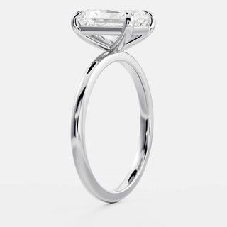 2.0 - 3.0 CT Radiant Cut Solitaire Style Moissanite Engagement Ring