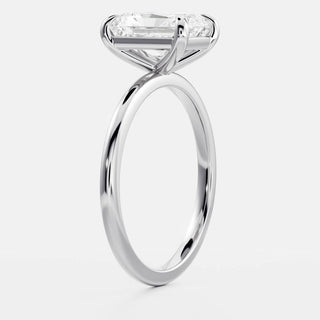 Solitaire Ring with 1.50 CT Radiant Moissanite - violetjewels