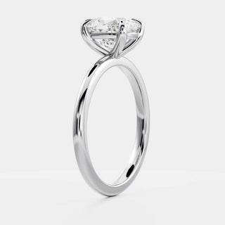 2.0 - 3.0 CT Elongated Cushion Cut Solitaire Style Moissanite Engagement Ring