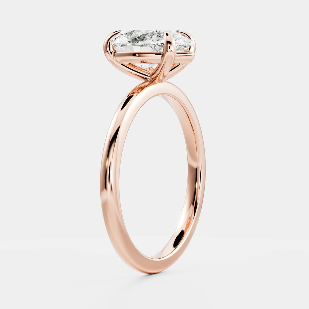 1.50 - 2.50CT Pear Cut Solitaire Style Moissanite Engagement Ring