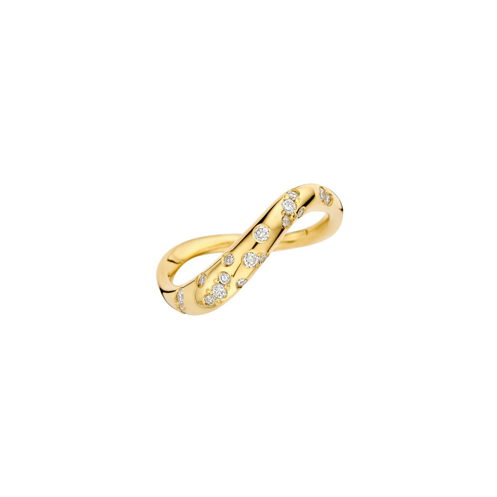 0.30 TCW Round Lab Grown Diamond Unique Wedding Band