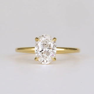 1.36 -3.50 CT Oval  Lab Grown Diamond Solitaire Engagement ring