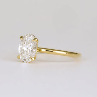 1.36 -3.50 CT Oval  Lab Grown Diamond Solitaire Engagement ring