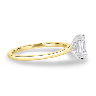 1.86 CT Emerald Hidden Halo E/VS2 Lab Grown Diamond Engagement Ring - violetjewels