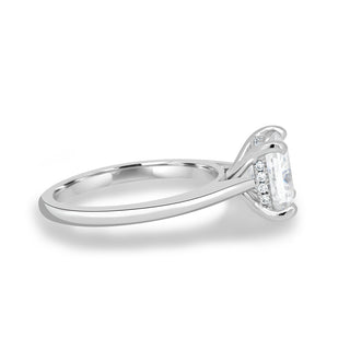 1.50 CT Princess Hidden Halo D/VS2 Lab Grown Diamond Engagement Ring - violetjewels