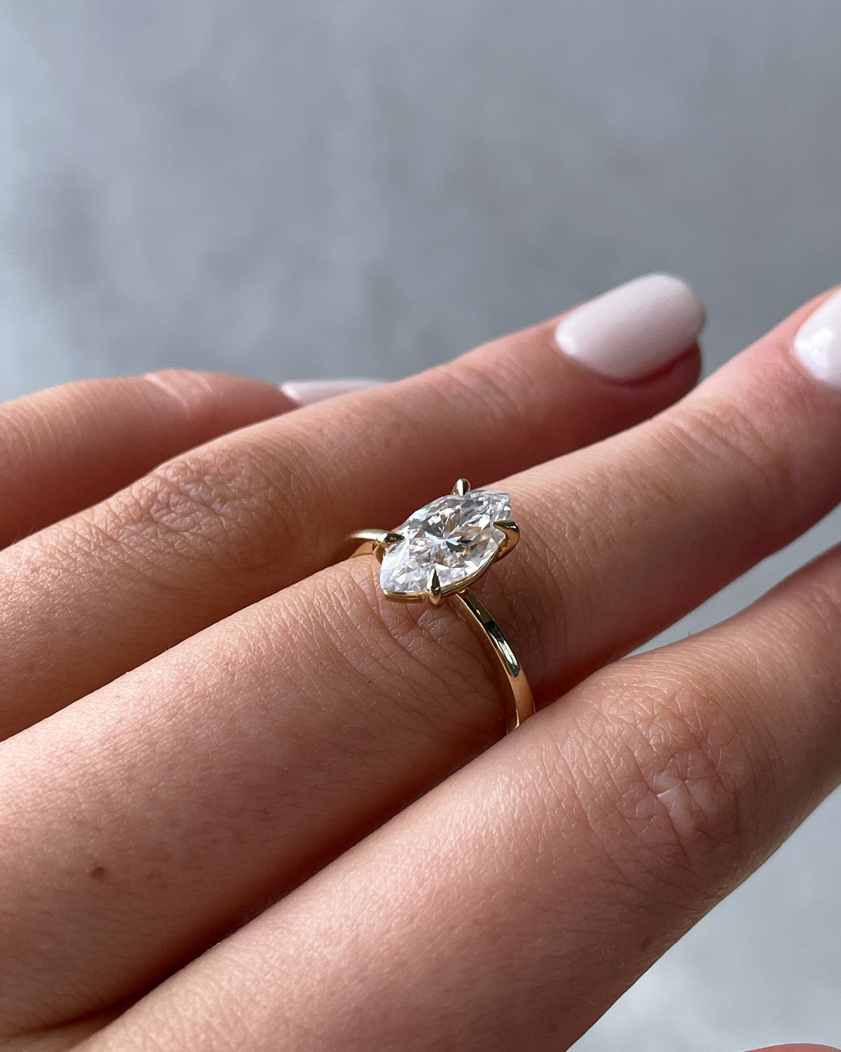 1.50 CT Marquise Cut Solitaire F/VS1 Lab Grown Diamond Engagement Ring - violetjewels