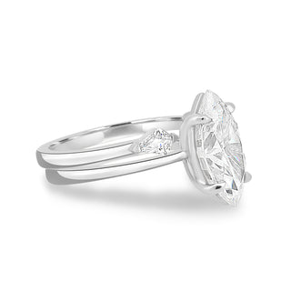 1.50 CT Marquise Cut Solitaire F/VS1 Lab Grown Diamond Engagement Ring - violetjewels