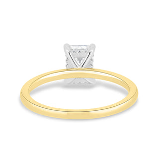 1.86 CT Emerald Hidden Halo E/VS2 Lab Grown Diamond Engagement Ring - violetjewels