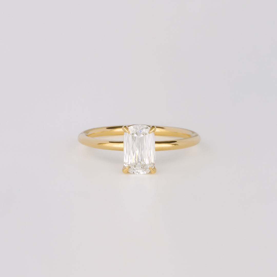 1.01 -3.0 CT Cushion/Scissor Lab Grown Diamond Solitaire Engagement ring