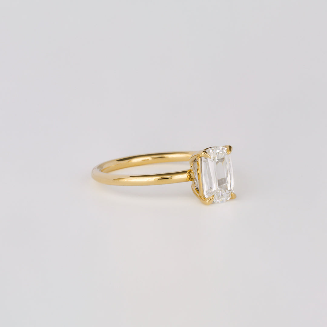 1.01 -3.0 CT Cushion/Scissor Lab Grown Diamond Solitaire Engagement ring
