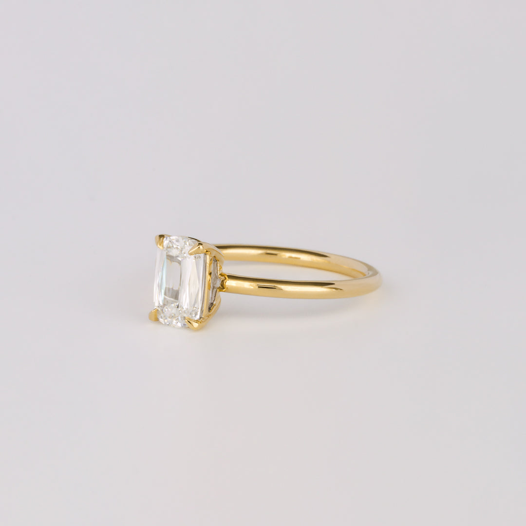 1.01 -3.0 CT Cushion/Scissor Lab Grown Diamond Solitaire Engagement ring