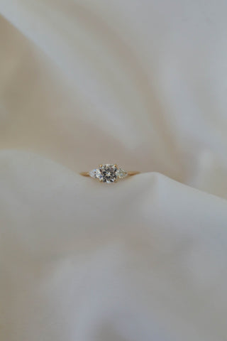 1.15 CT - 3.50 CT Cushion Three Stone Diamond Engagement Ring