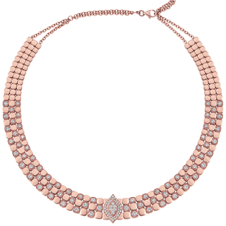 4.24 TCW Round Moissanite Diamond Choker Necklace - violetjewels