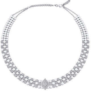 4.24 TCW Round Moissanite Diamond Choker Necklace - violetjewels