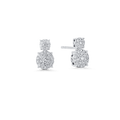 0.35 TCW Round Moissanite Diamond Double Stud Earrings - violetjewels