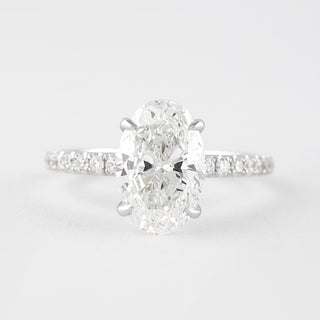 1.91 CT Oval Cut Pave Setting Moissanite Engagement Ring - violetjewels