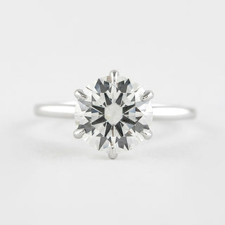 1.0 CT Round Solitaire Style Moissanite Engagement Ring - violetjewels