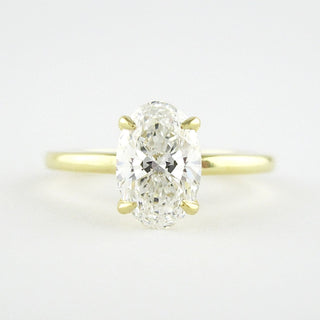 1.33 CT Oval Solitaire Style Moissanite Engagement Ring - violetjewels