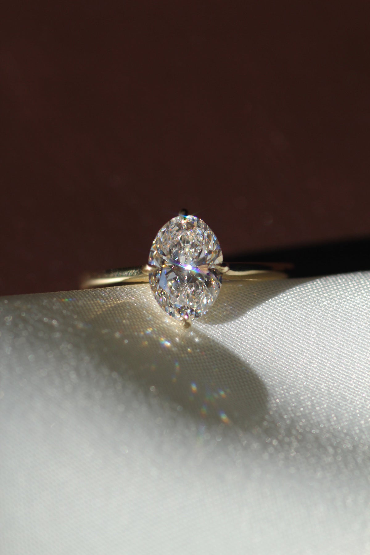 1.5-3.50  CT Oval Diamond Solitaire Engagement Ring
