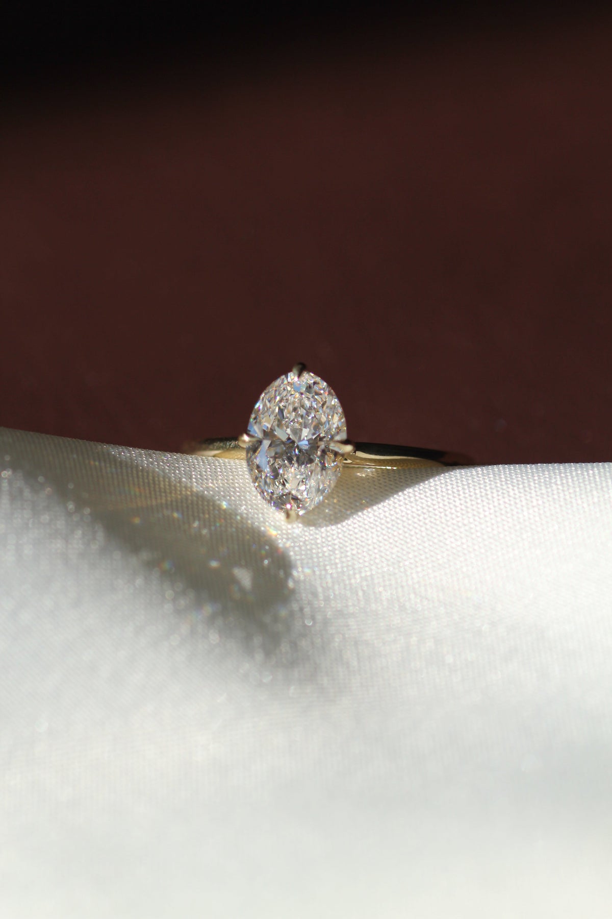 1.5-3.50  CT Oval Diamond Solitaire Engagement Ring