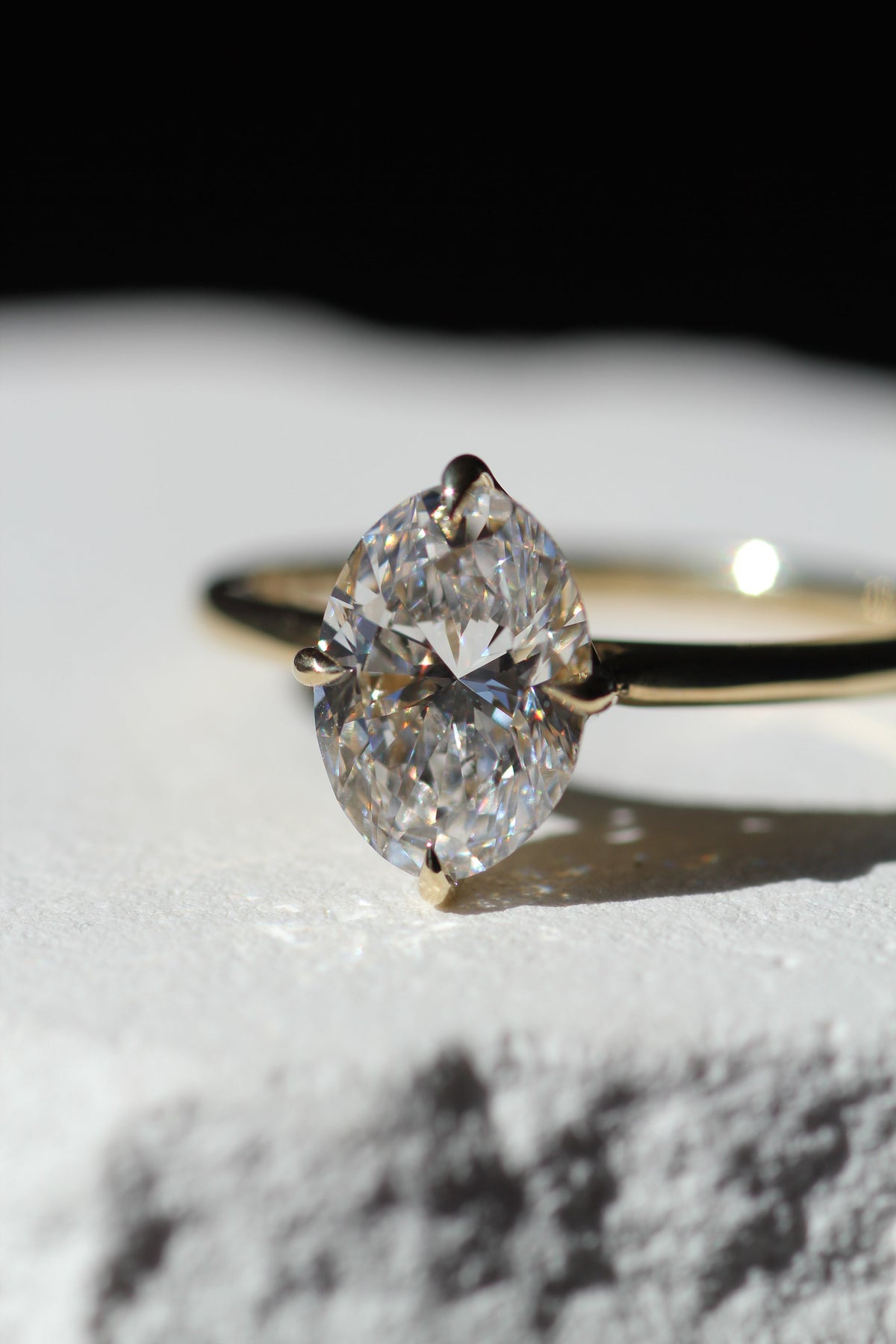 1.5-3.50  CT Oval Diamond Solitaire Engagement Ring