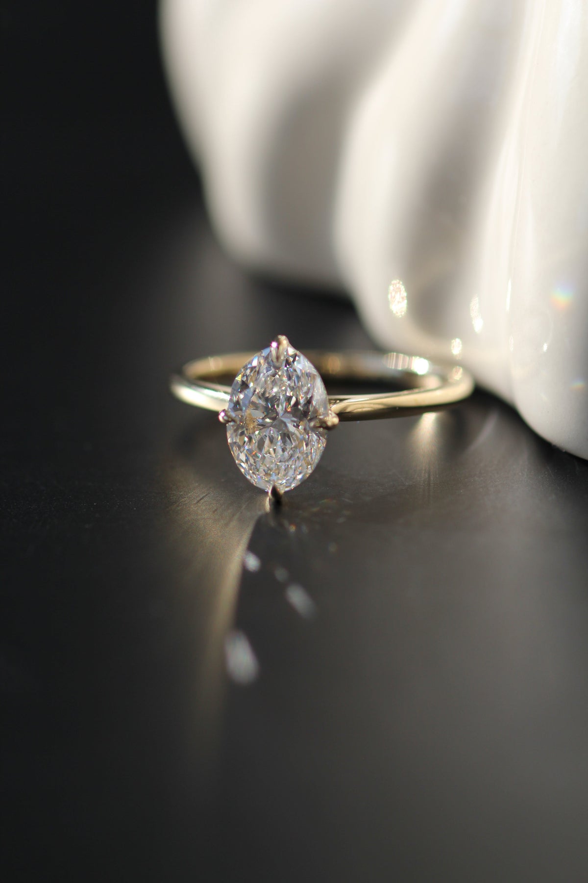 1.5-3.50  CT Oval Diamond Solitaire Engagement Ring