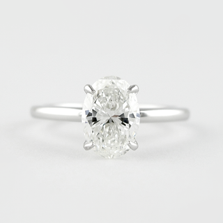 1.33 CT Oval Solitaire Style Moissanite Engagement Ring - violetjewels