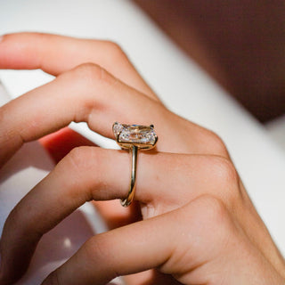 2.50 -6.0 CT Radiant Shaped Lab Grown Diamond Solitaire Engagement Ring