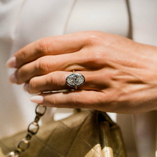 3.0-5.0 CT Oval Shaped Lab Grown Diamond Bezel Solitaire Engagement Ring