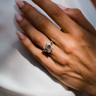 2.0-4.0 CT Emerald Shaped Lab Grown Diamond Solitaire Engagement Ring