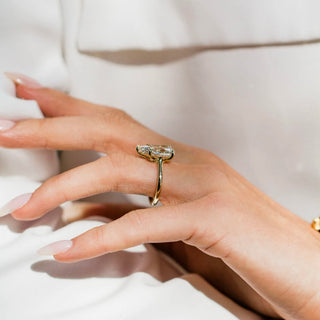 2.0-4.0 CT Pear Shaped Lab Grown Diamond Solitaire Engagement Ring