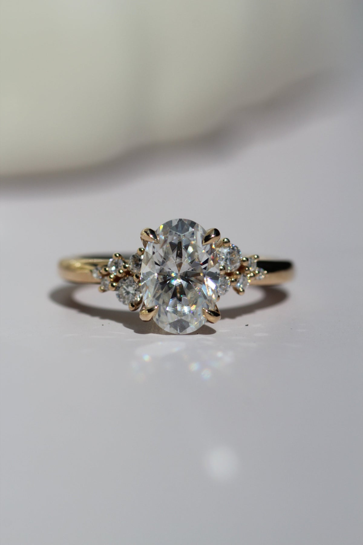 1.00-3.50  CT Oval Lab Grown Diamond Solitaire Engagement Ring