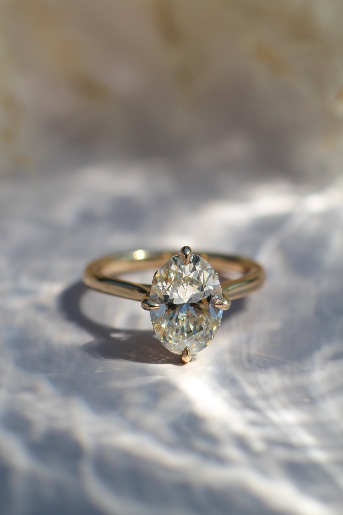 1.5-3.50  CT Oval Diamond Solitaire Engagement Ring