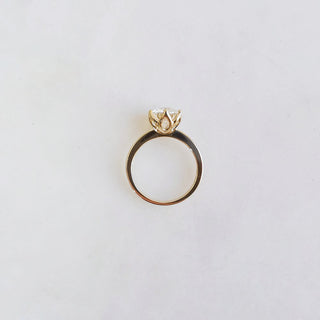 2.0 CT Round Cut Solitaire Moissanite Engagement Ring