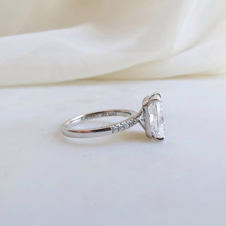 4.0 CT Radiant Cut Pave Style Moissanite Engagement Ring
