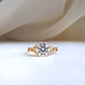 1.50 CT Round Cut Vintage Style Moissanite Engagement Ring