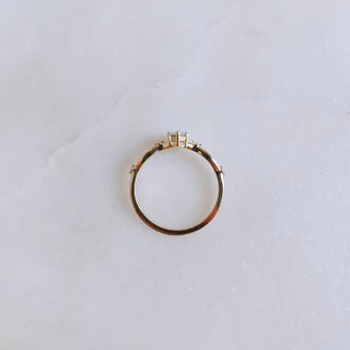 0.50 CT Marquise Cut Dainty Moissanite Engagement Ring