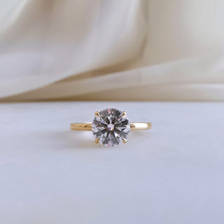 1.50 CT Round Cut Solitaire Moissanite Engagement Ring